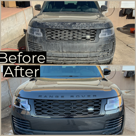 Range Rover before and after ceramic coating
